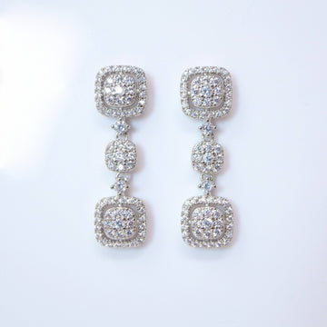 Cubic Zirconia Stargazing Diamond Earrings, Bridal Jewelry, Bridal Earrings, Crystal Bridal Earrings, Statement Earrings Cz
